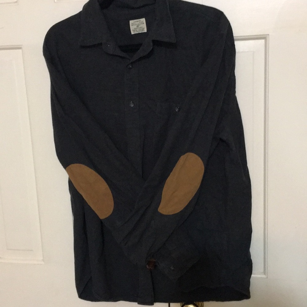 J Crew Men’s workshirt with patches sleeves